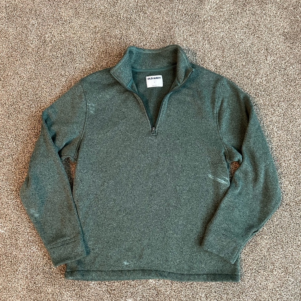 Old Navy Green Quarter-Zip Pullover